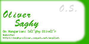 oliver saghy business card